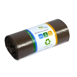 Worki na śmieci do segregacji 60L 20 szt (brązowe)