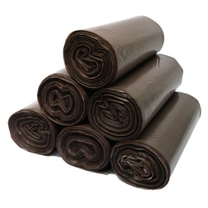 Worki na śmieci do segregacji 60L 250 szt (brązowe) 5 rolek