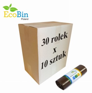 Worki na śmieci do segregacji 120L 300 szt (brązowe) 30 rolek