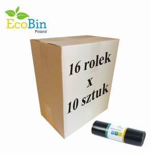 Worki na śmieci uniwersalne 160L 160 szt (czarne) 16 rolek