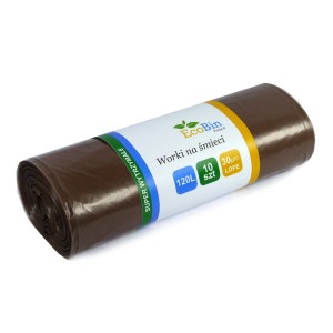 Worki na śmieci do segregacji 120L 10 szt (brązowe)