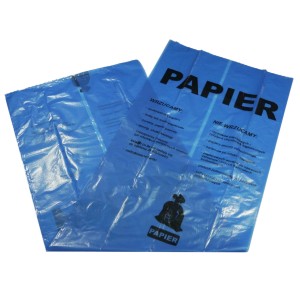 Worki na śmieci do segregacji 120L NADRUK 10 szt (niebieskie)