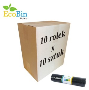 Worki na śmieci uniwersalne 240L 100 szt (czarne) 10 rolek