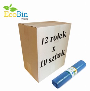 Worki na śmieci do segregacji 240L 120 szt (niebieskie) 12 rolek