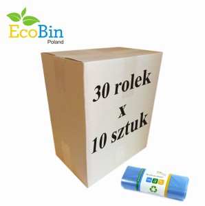 Worki na śmieci do segregacji 120L 300 szt (niebieskie) 30 rolek